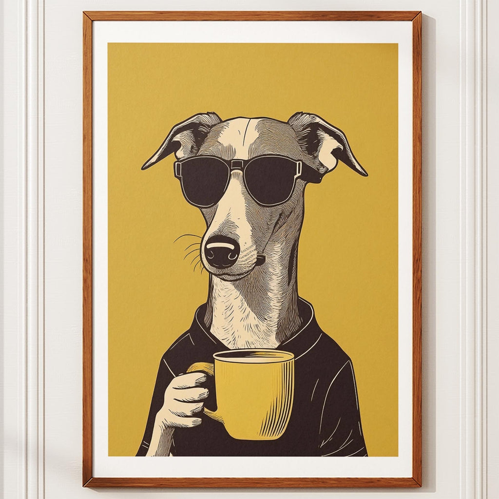Greyhound Chillin Coffee Dog image 10
