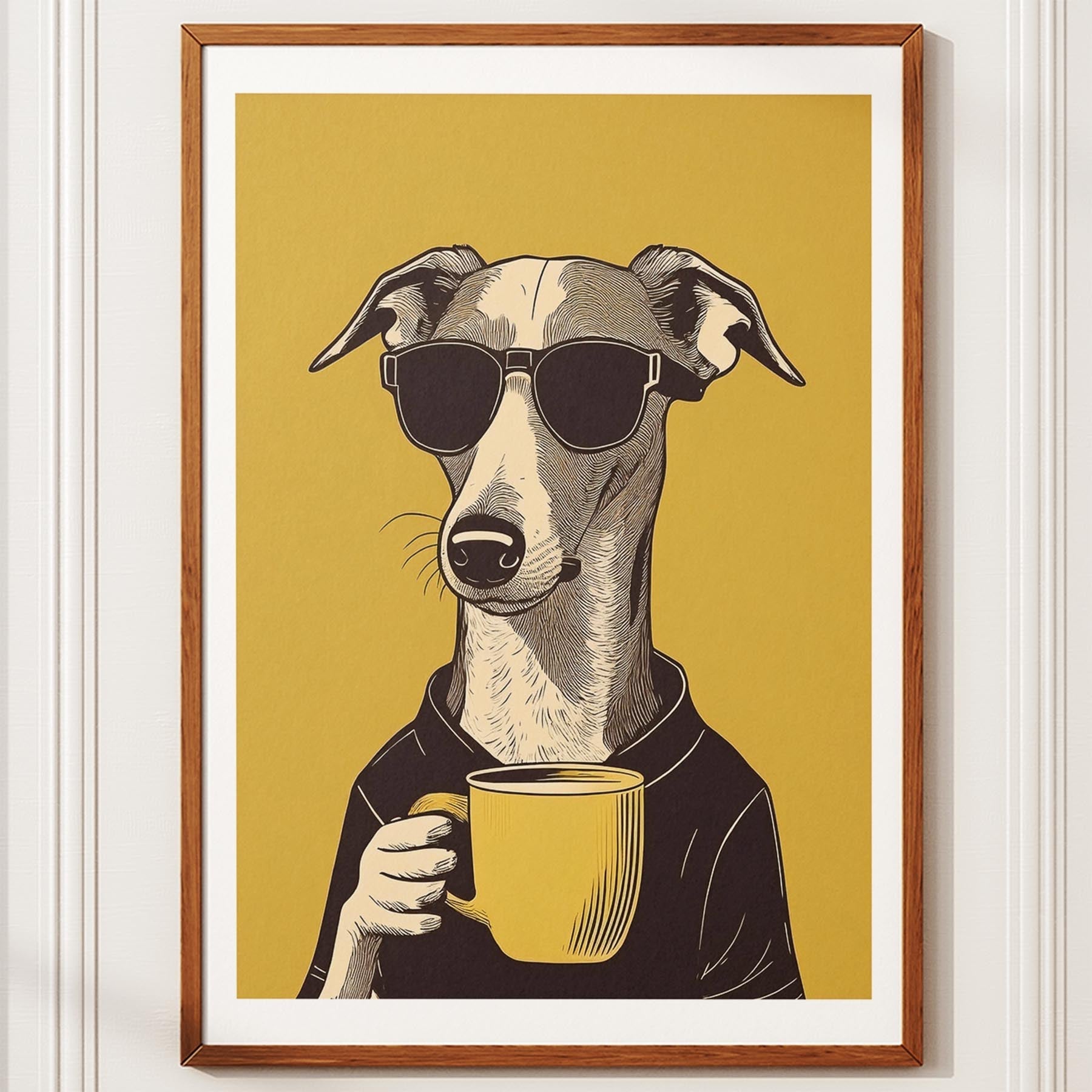Greyhound Chillin Coffee Dog image 10