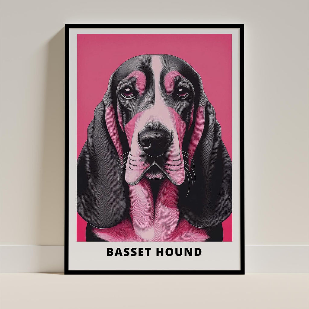 Basset Hound Pink and Black Dog Series 1 image 0