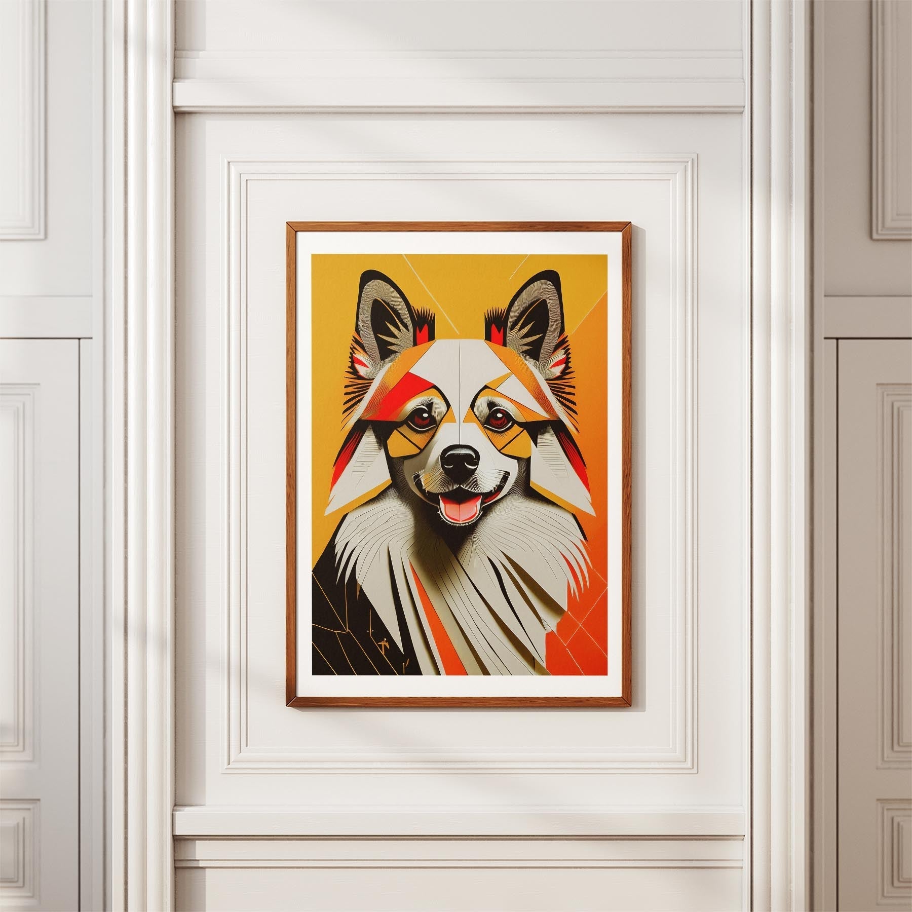German Spitz Geometric Orange Series image 3