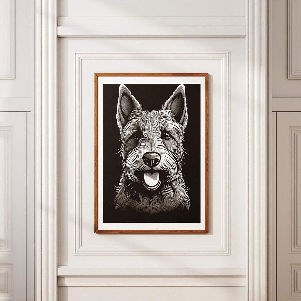 Scottish Terrier Line Dog Series in Black and White image 3