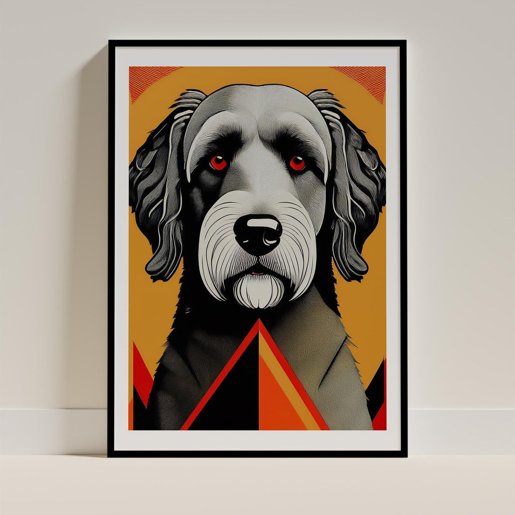 Spanish Water Dog Geometric Orange Series image 0