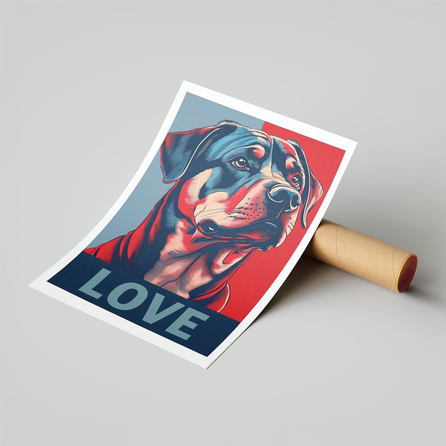 Rottweiler LOVE Series Inspired by the Obama Poster image 6