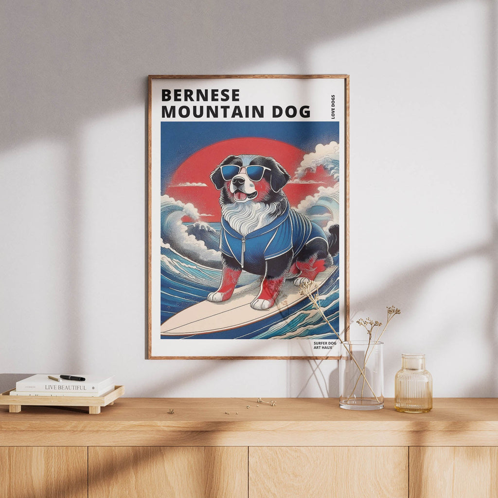 Bernese Mountain Dog Hokosai Surfer Dogs 1 image 8