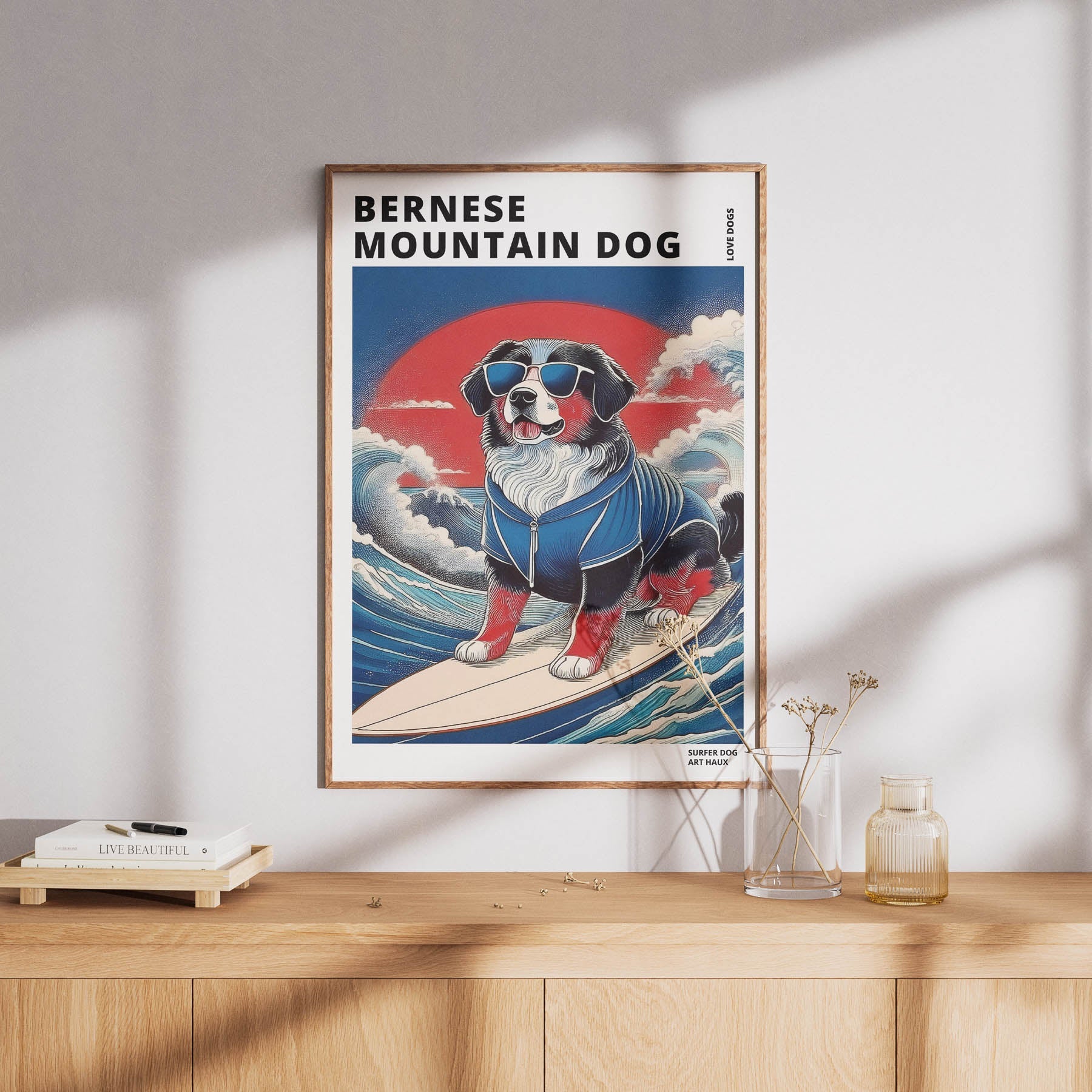 Bernese Mountain Dog Hokosai Surfer Dogs 1 image 8