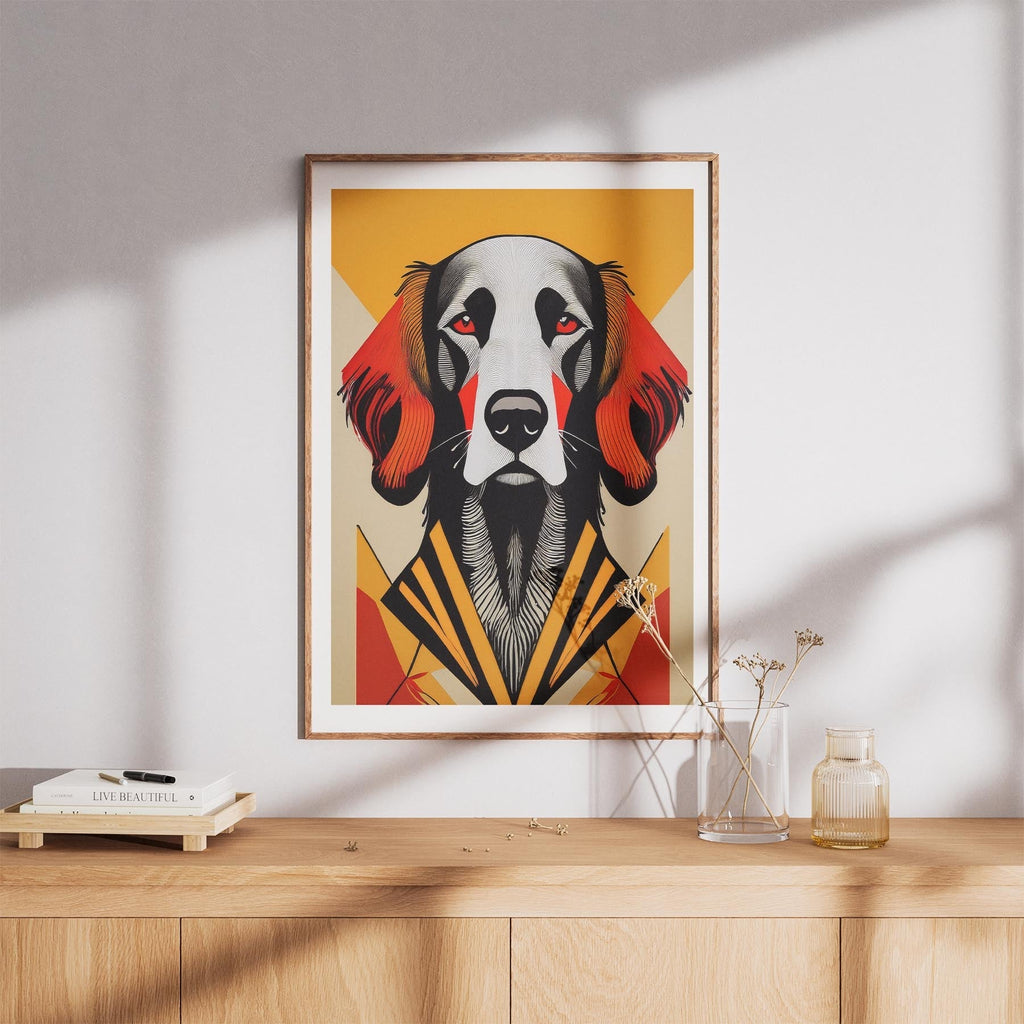 Gordon Setter Geometric Orange Series image 8