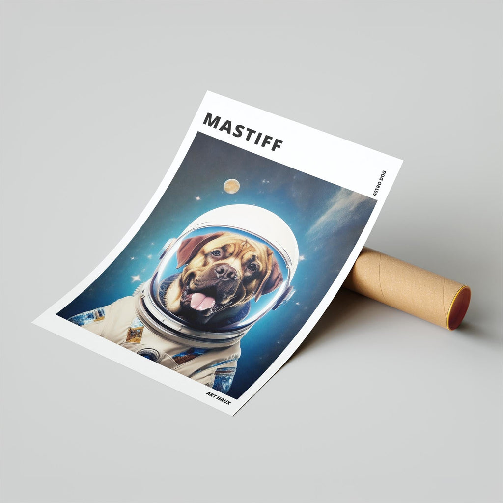 Mastiff Astronaut Dog Series with Text Astro Dog image 6
