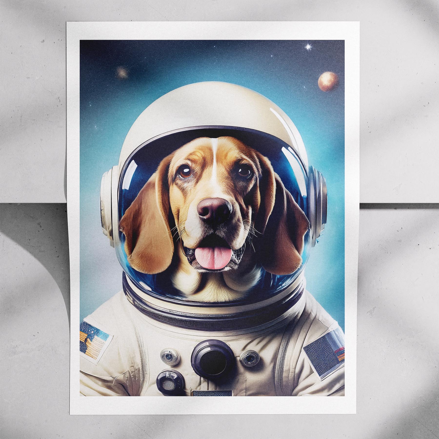 Basset Hound Astronaut Dog Series image 7