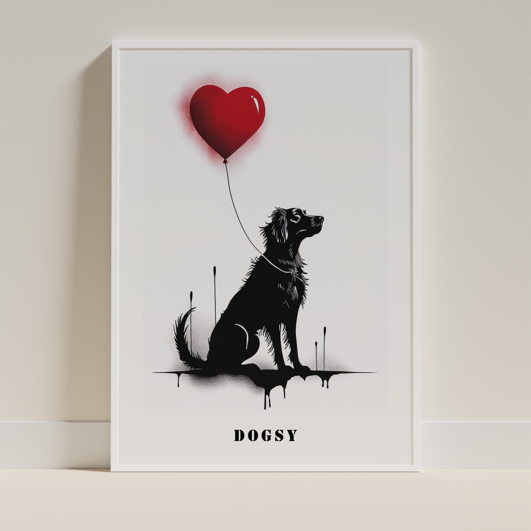 Afghan DOGSY Series inspired by the Art of Banksy with text Dogsy image 9