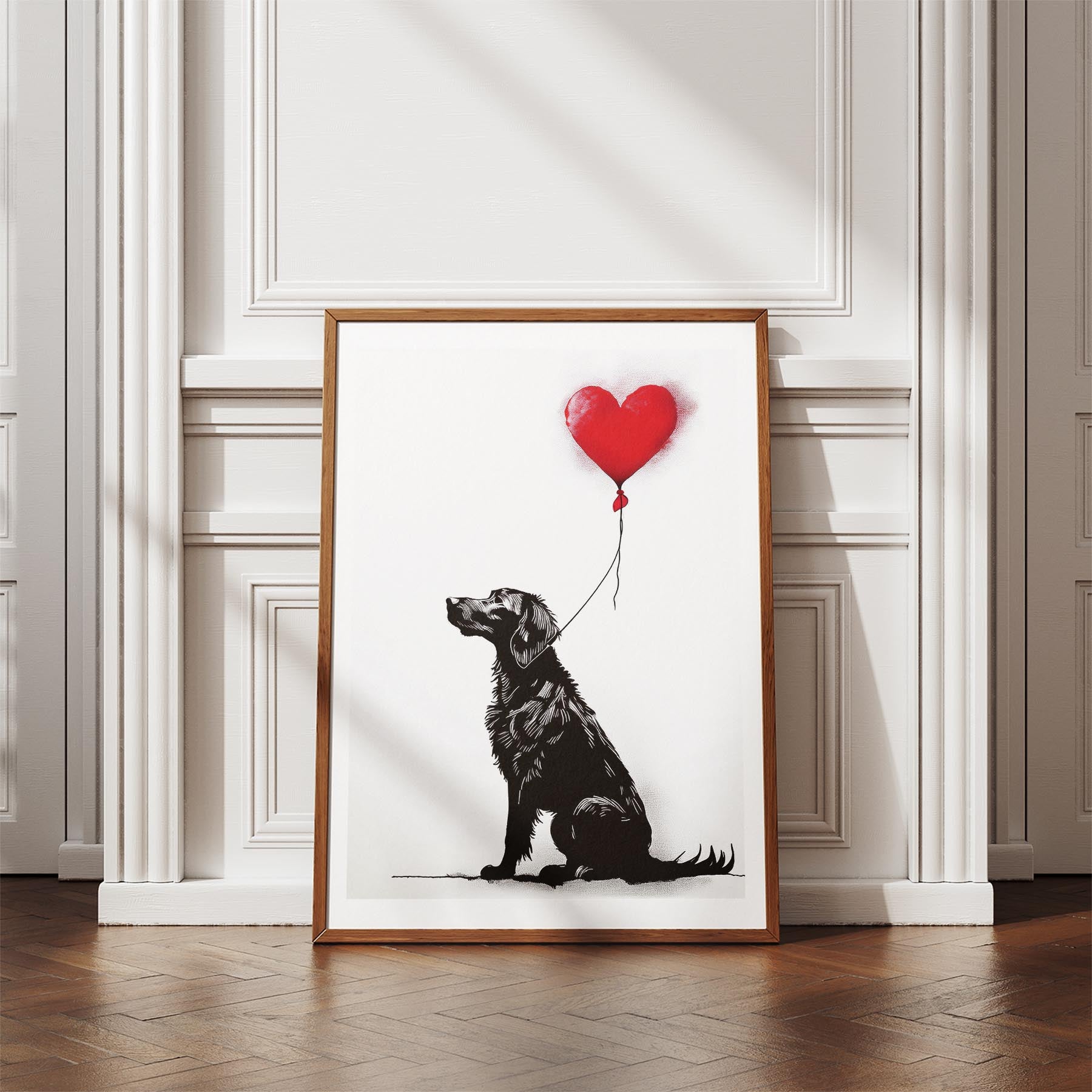 Curly Coated Retriever DOGSY Series inspired by the Art of Banksy image 4
