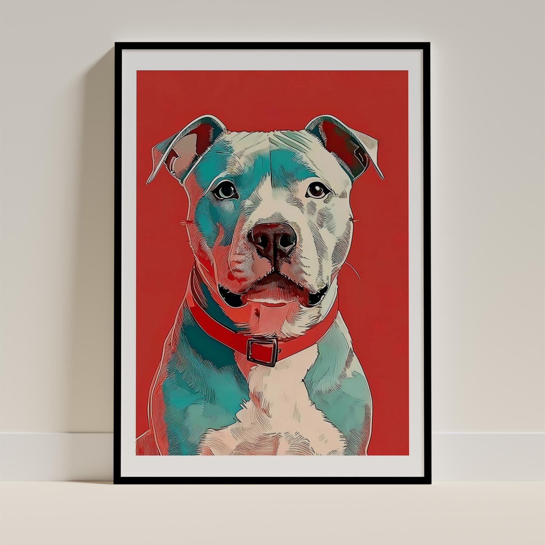 Staffordshire Bull Terrier Dog Art Print Unframed Vol 1 | 11 Unique Designs | Wall Art Gift for Dog Lovers | Dogsy & Co