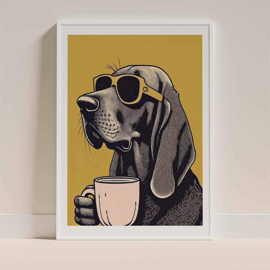 Bloodhound Chillin Coffee Dog image 9