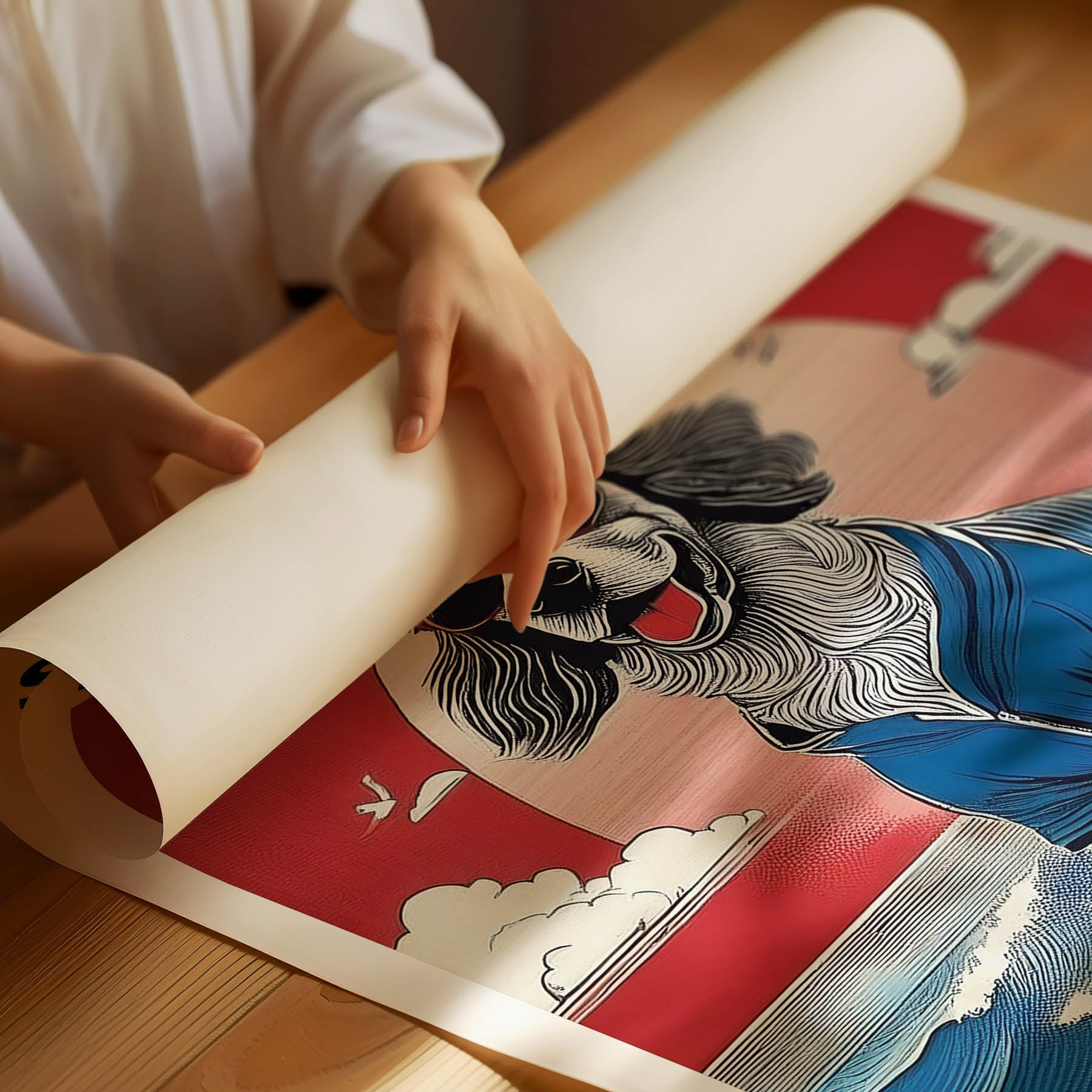 English Setter Hokosai Surfer Dogs 1 image 3