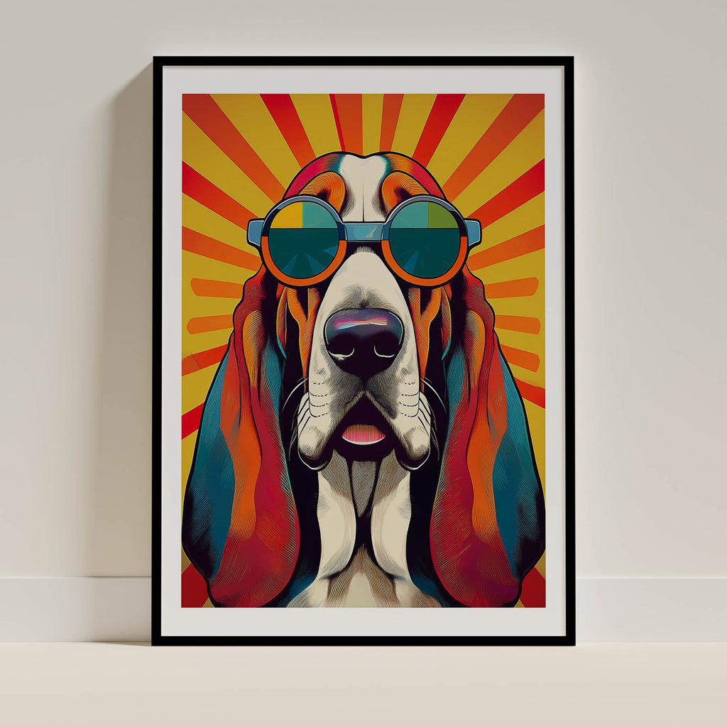 Basset Hound In Colourful Sunnies 1 image 0