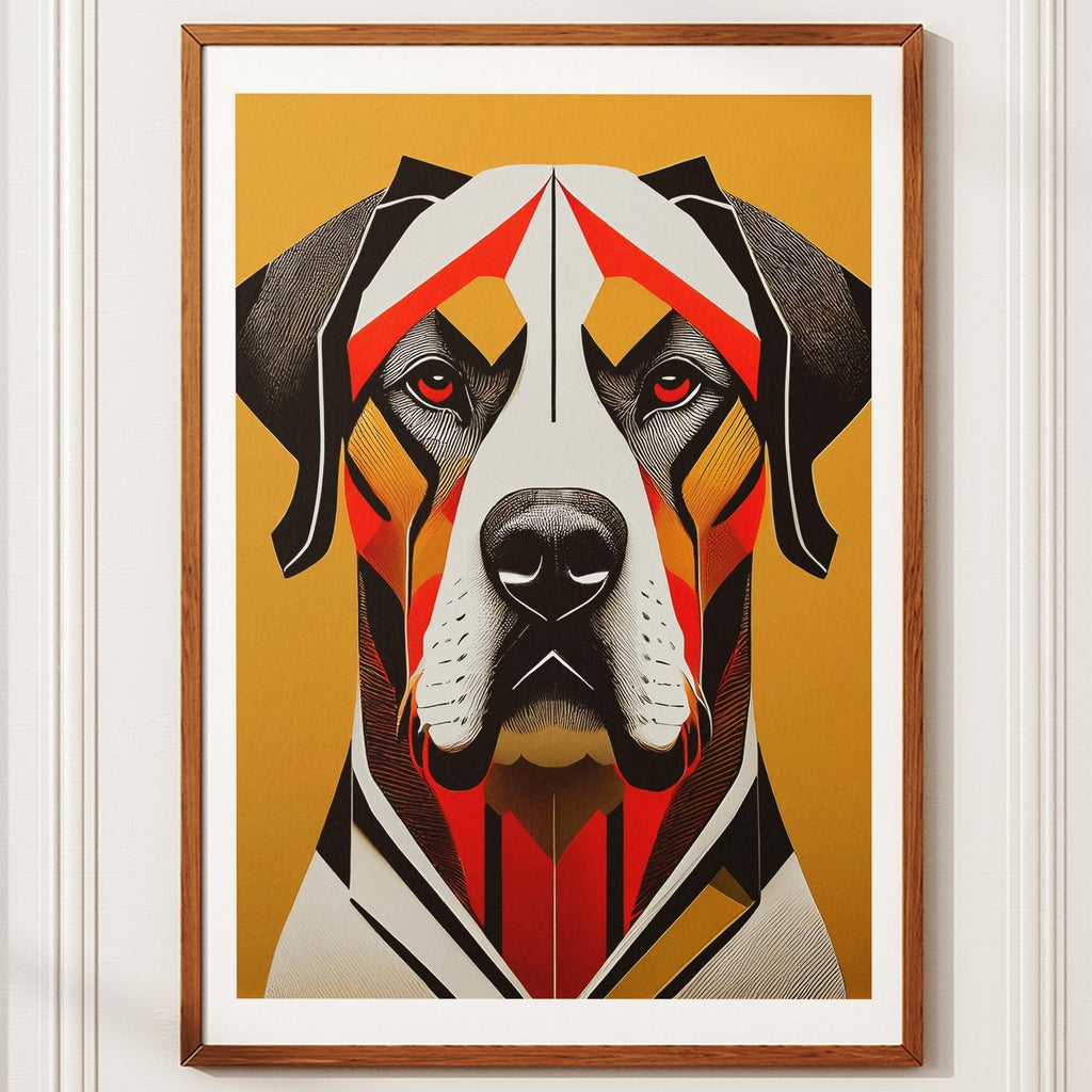 Neapolitan Mastiff Geometric Orange Series image 10