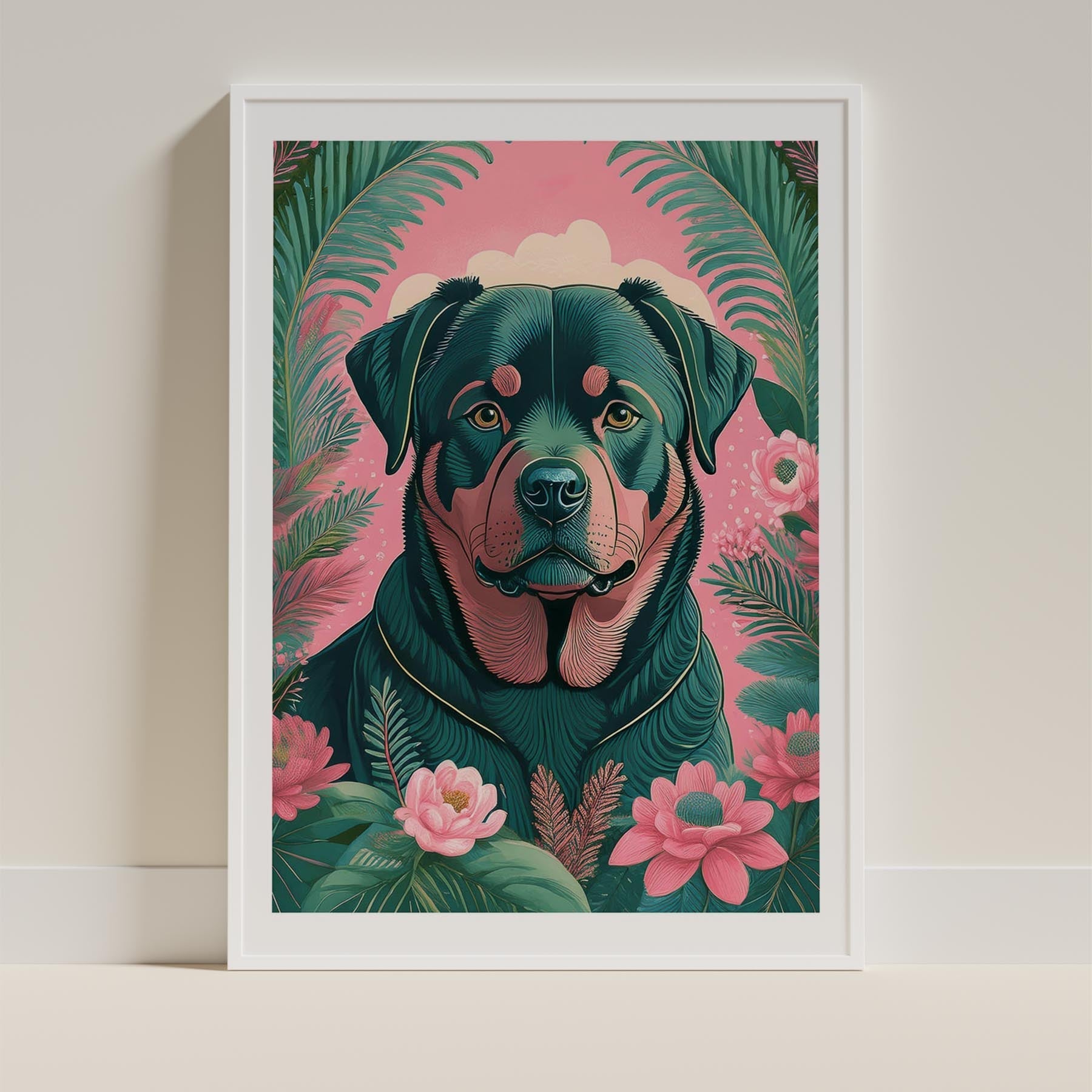 Rottweiler Flowery Dog image 9