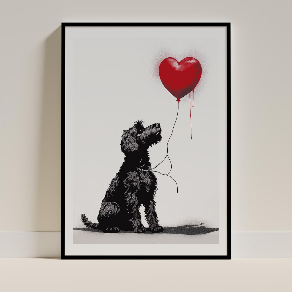 Black Russian Terrier DOGSY Series inspired by the Art of Banksy image 0
