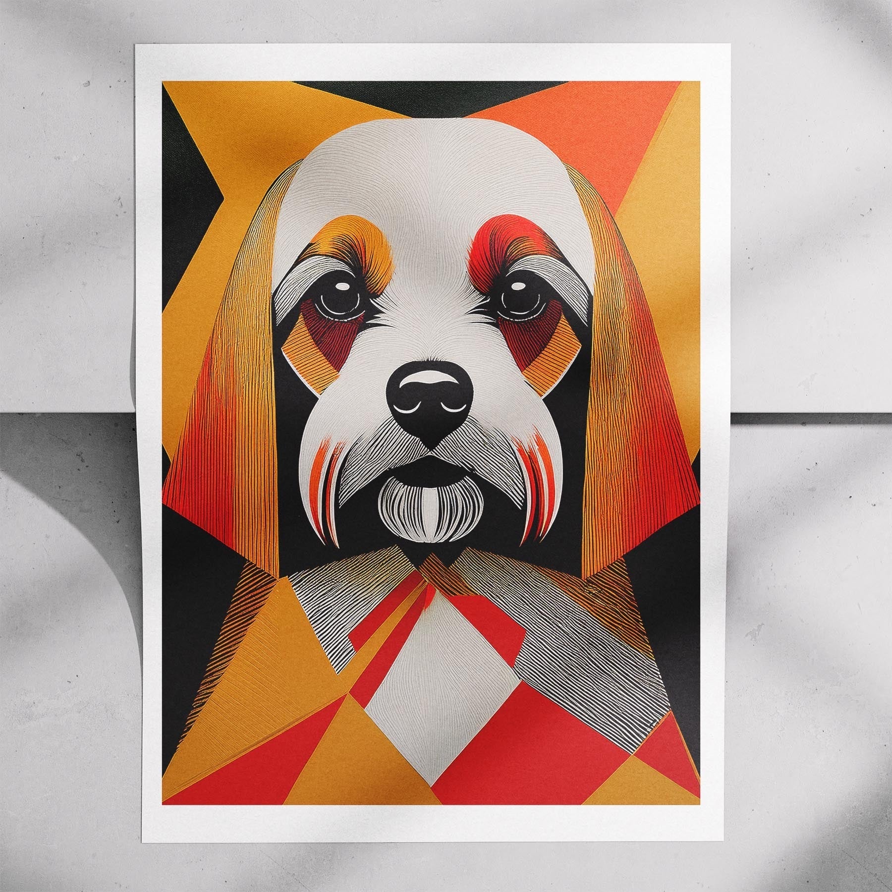 Maltese Geometric Orange Series image 7