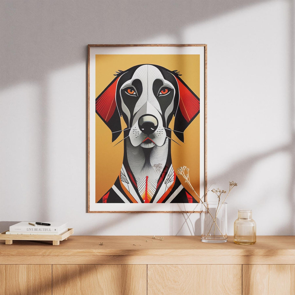 German Pointer Geometric Orange Series image 8