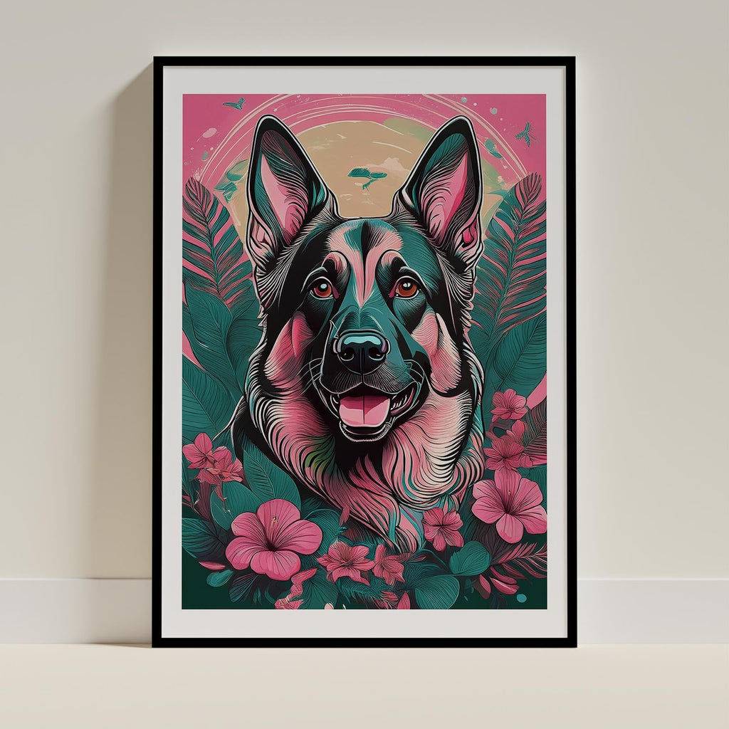 German Shepherd Flowery Dog image 0