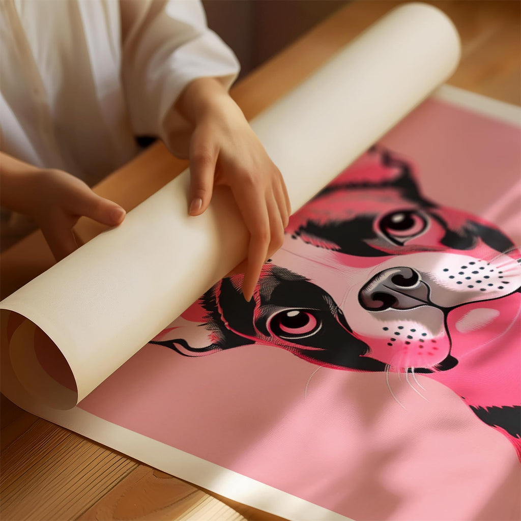 Boston Terrier Pink and Black Dog Series 1 image 1