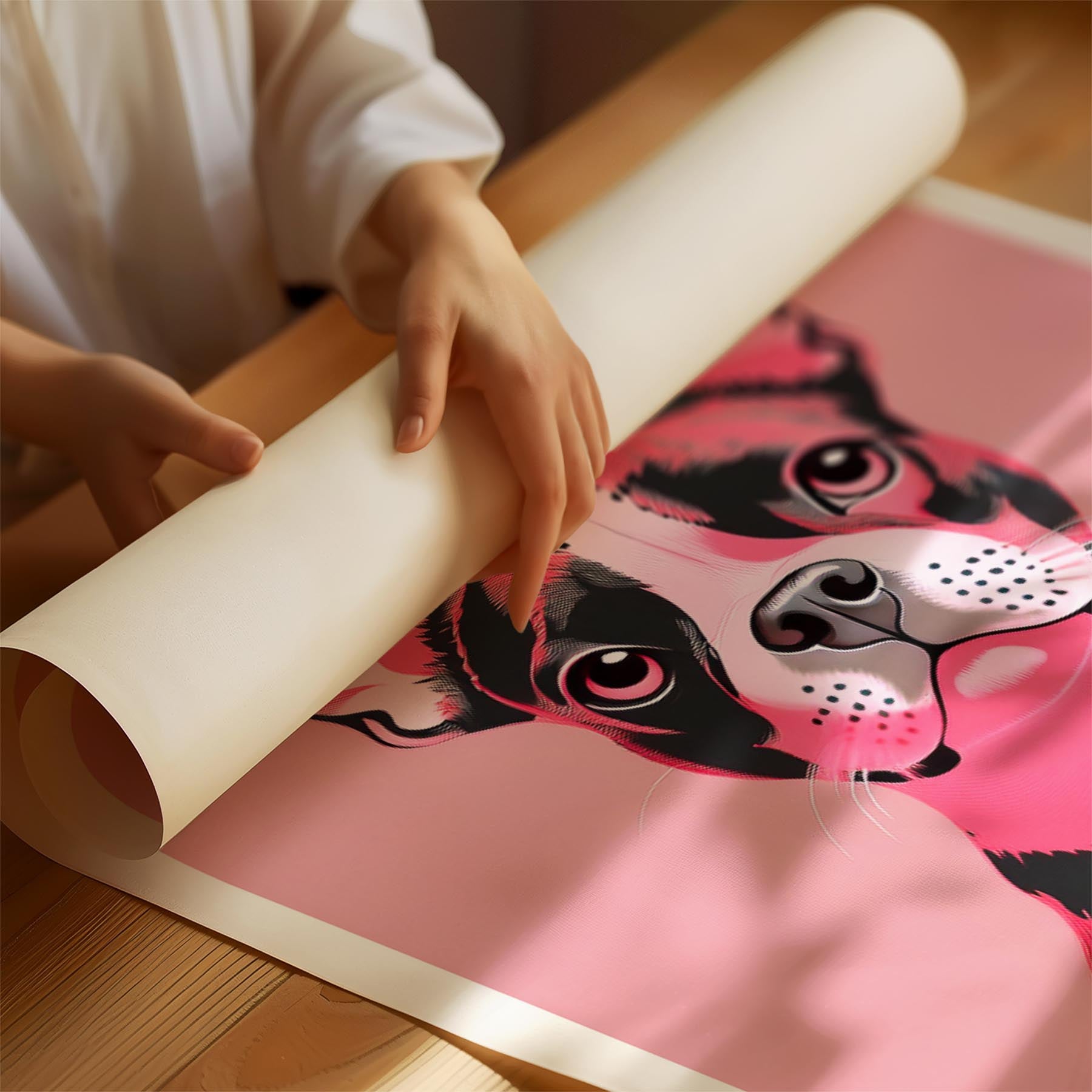 Boston Terrier Pink and Black Dog Series 1 image 1