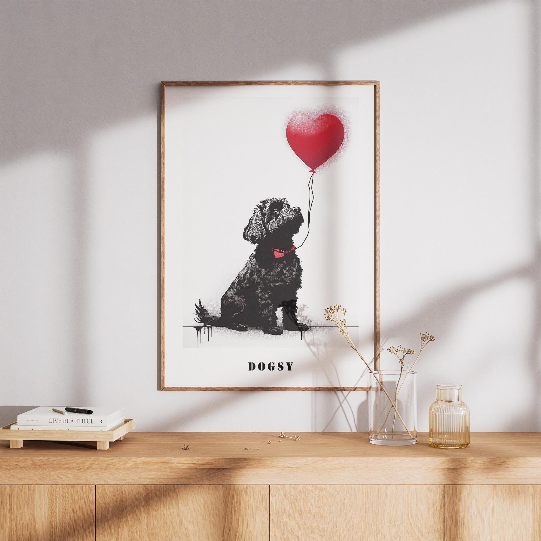 Coton de Tulear DOGSY Series inspired by the Art of Banksy with text Dogsy image 8