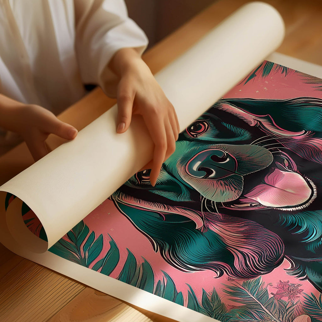 Cocker Spaniel Flowery Dog image 1