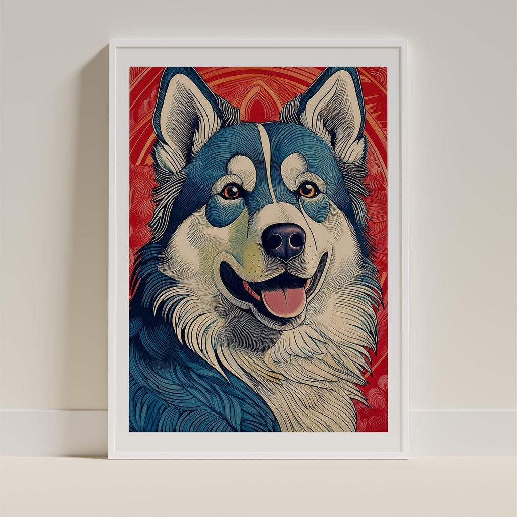 Alaskan Malamute Hokusai Japanese Inspired Dog Series 1 image 9
