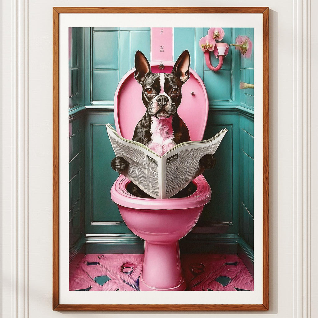 Boston Terrier Toilet Humour Dog Series 5 image 10