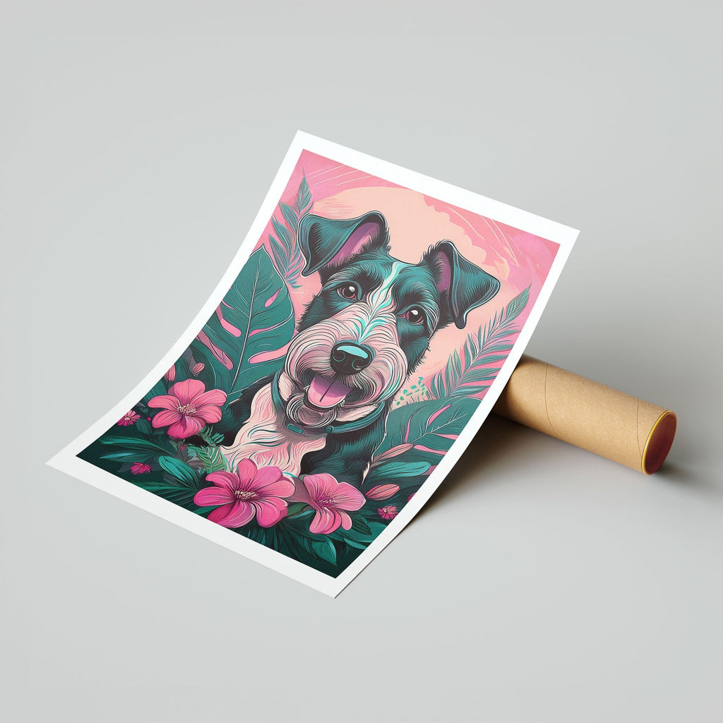 Fox Terrier Flowery Dog image 7