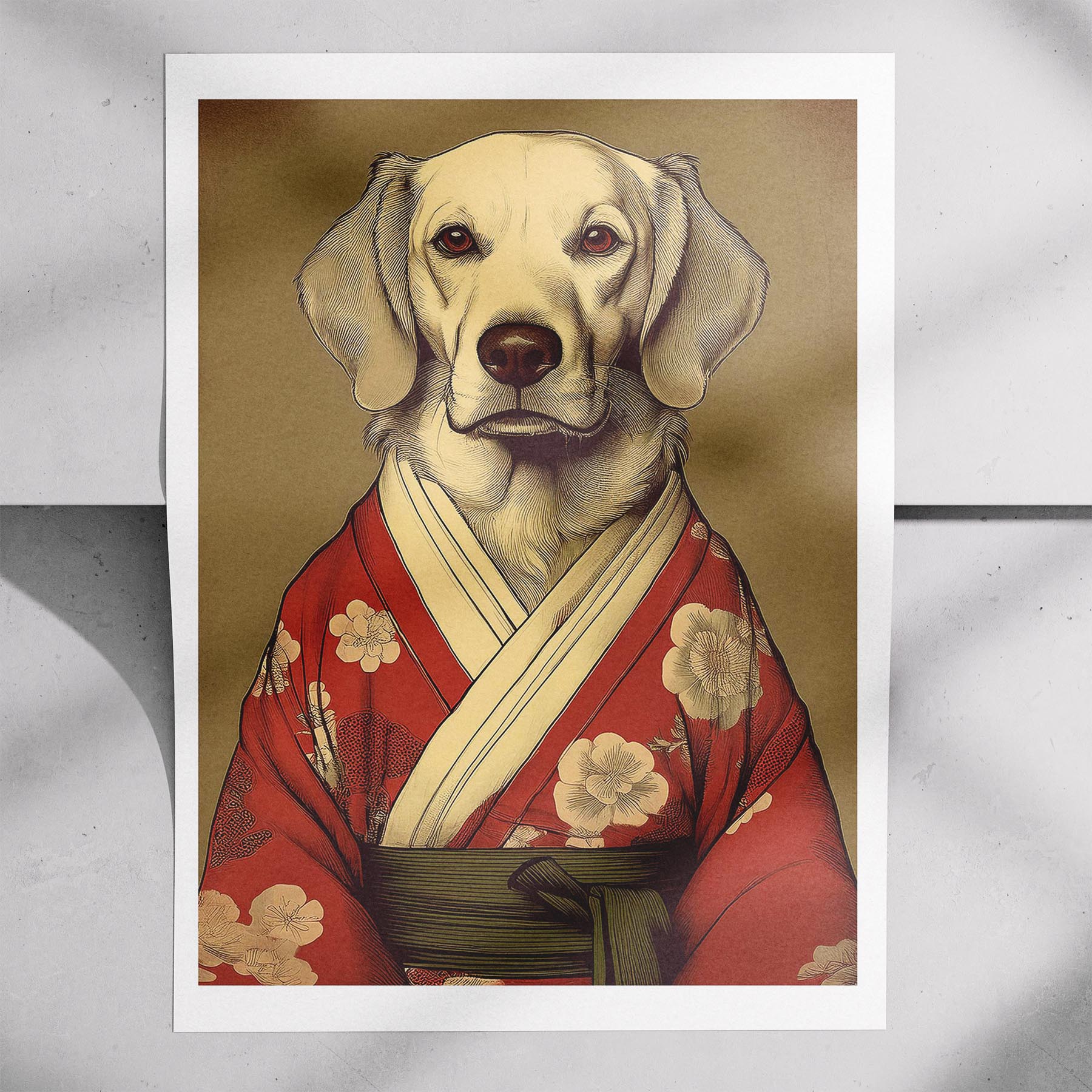 Golden Retriever Japanse Kimono Dog Series image 7