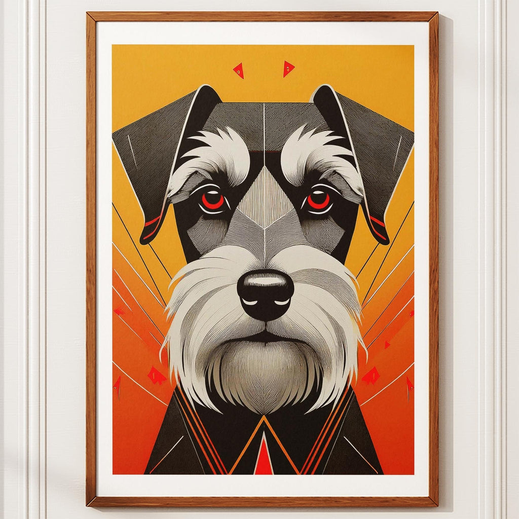 Schnauzer Geometric Orange Series image 10