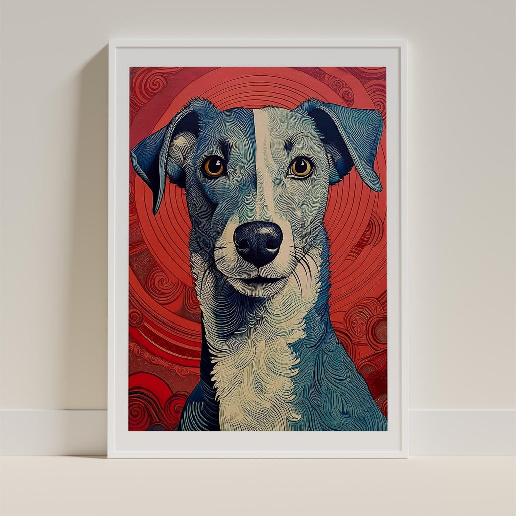 Greyhound Hokusai Japanese Inspired Dog Series image 9