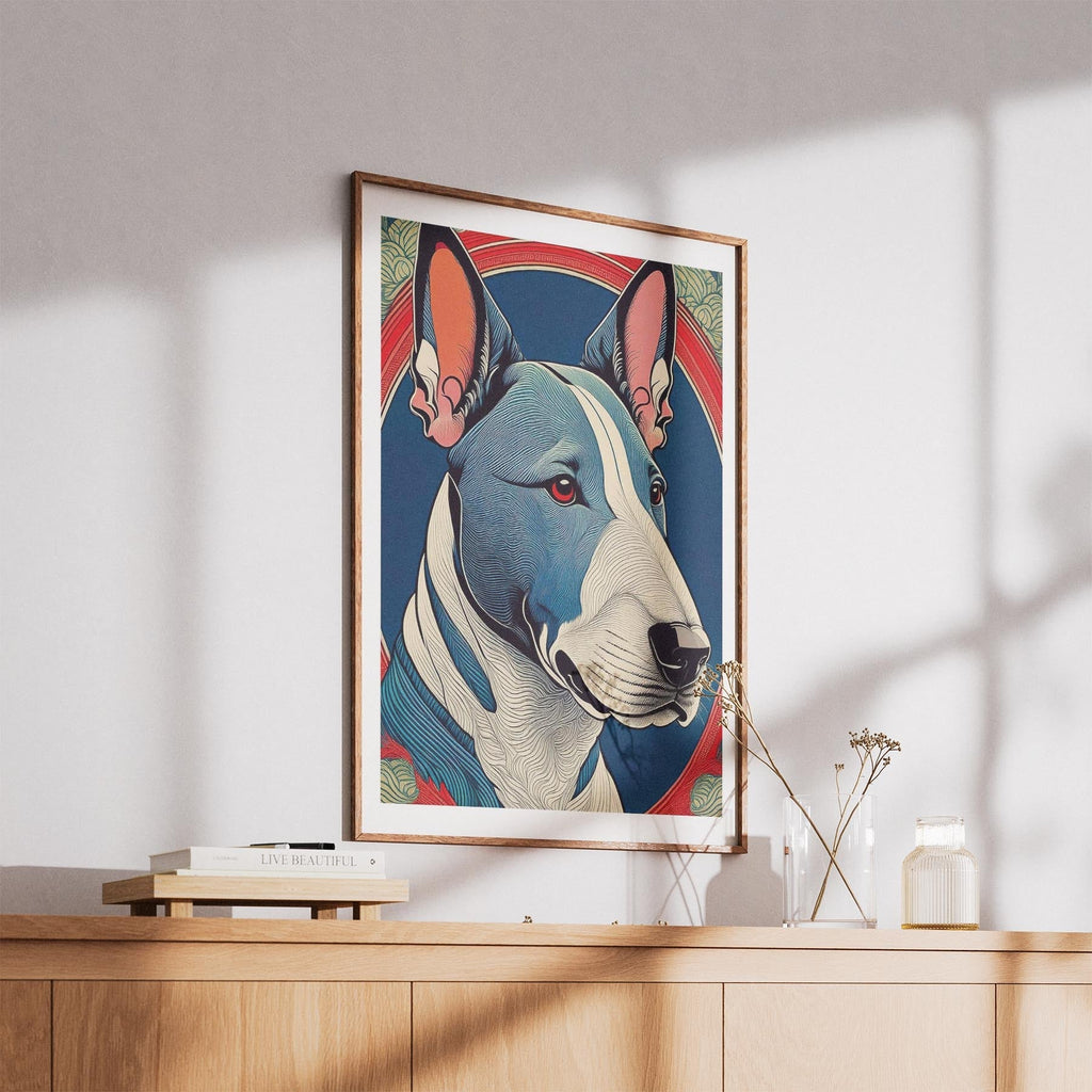 Bull Terrier Hokusai Japanese Inspired Dog Series 3 image 5