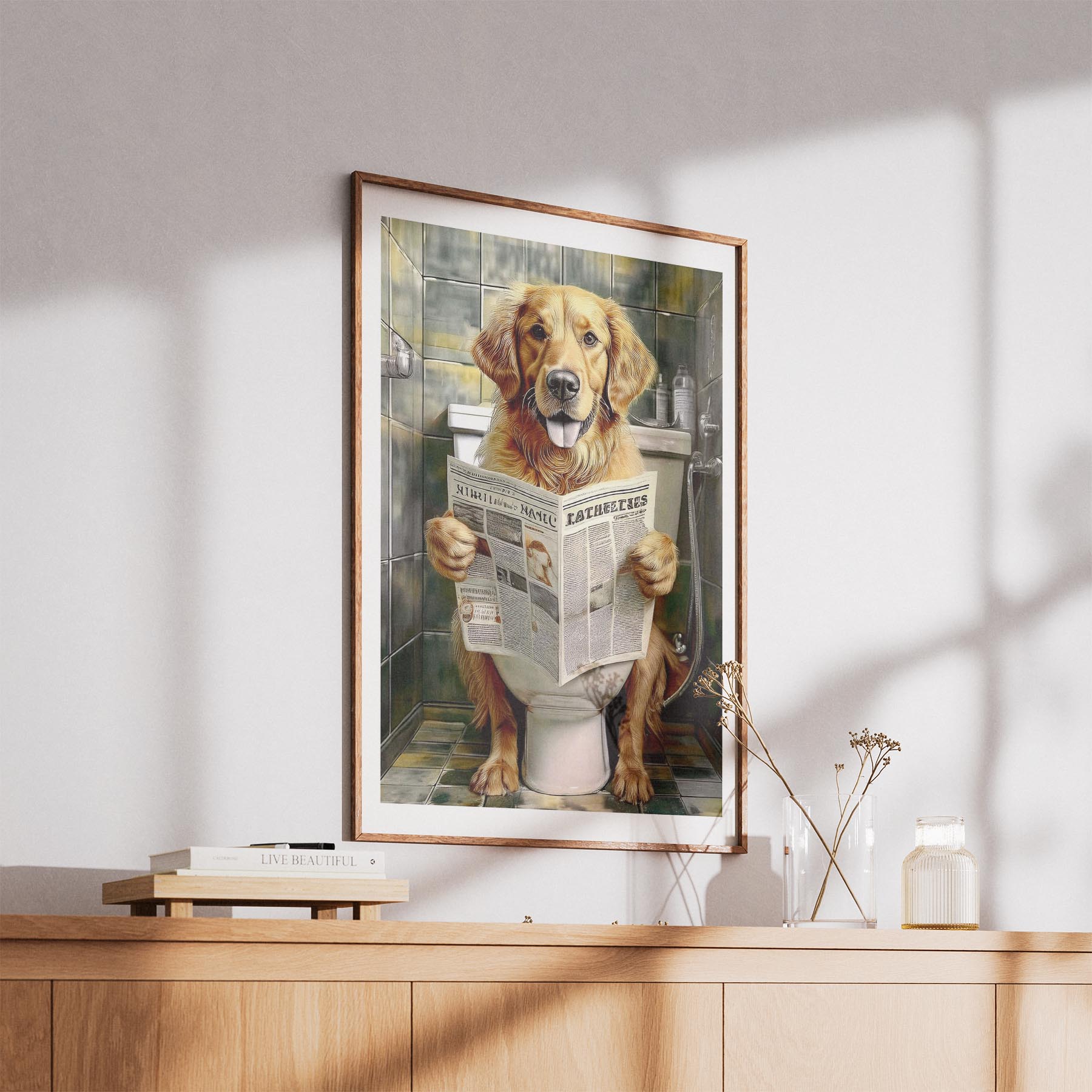 Golden Retriever Toilet Humour Dog Series 1 image 5