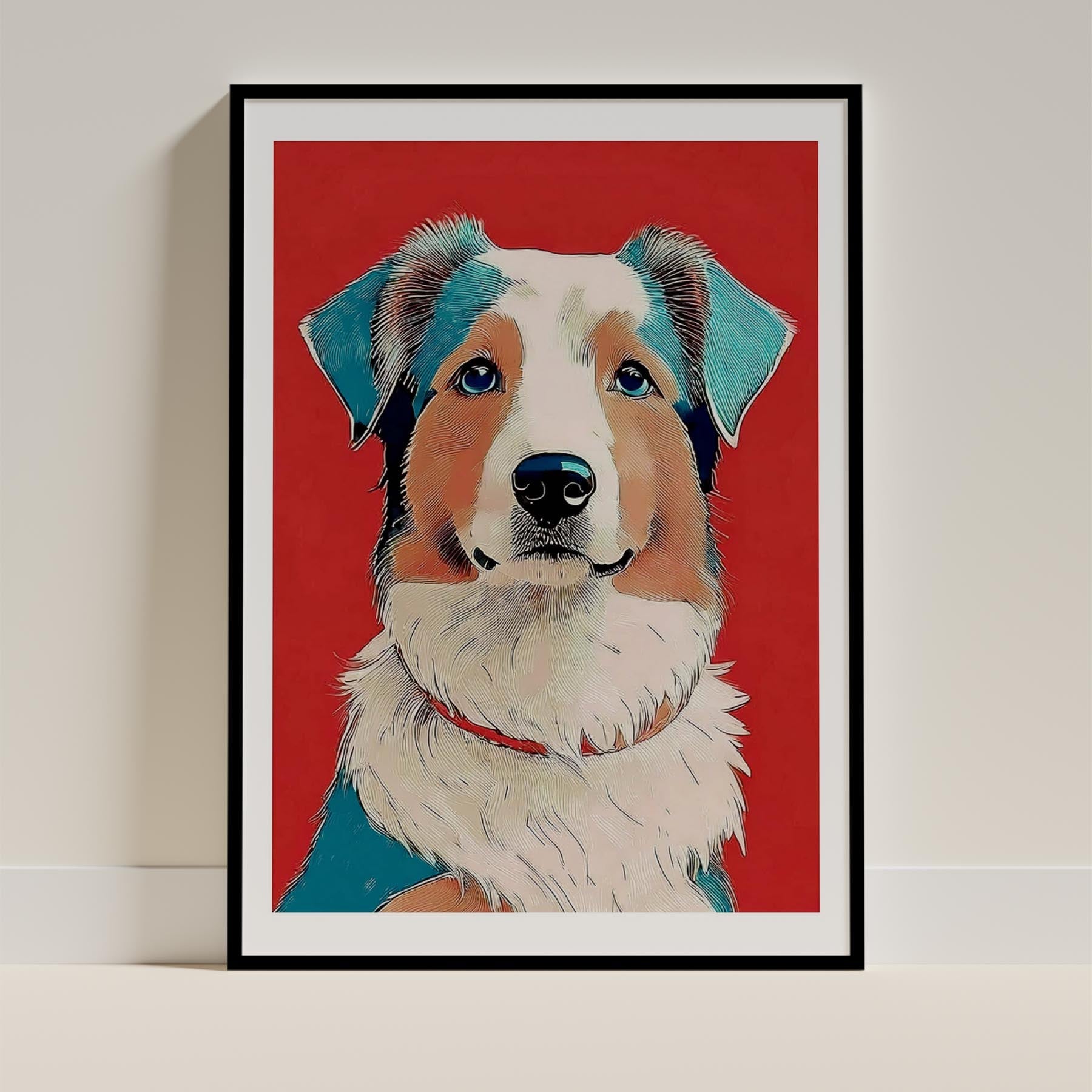 Australian Shepherd Dog Art Print Unframed Vol 1 | 11 Unique Designs | Wall Art Gift for Dog Lovers - Image 3 | Dogsy & Co