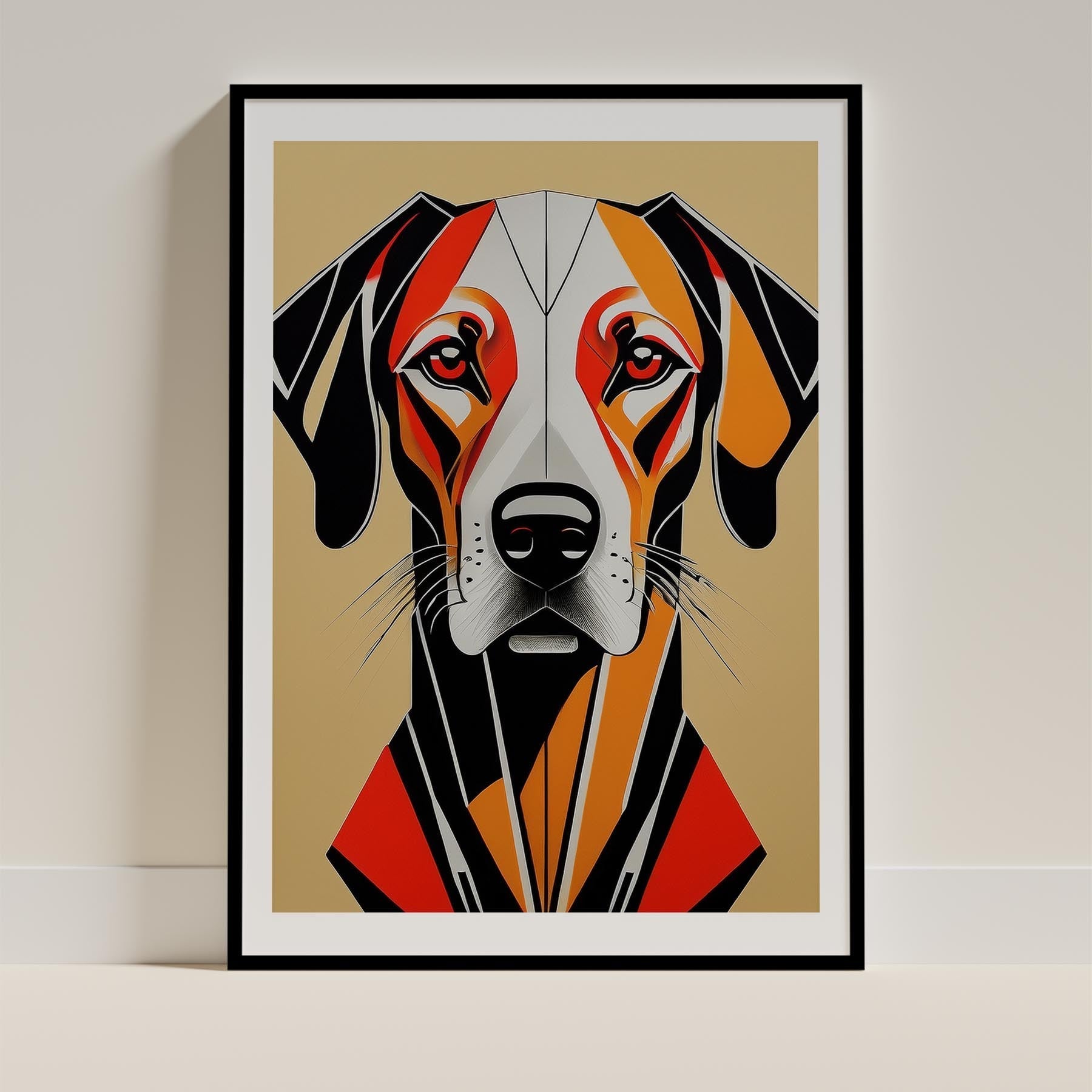 Rhoedesian Ridgeback Geometric Orange Series image 0