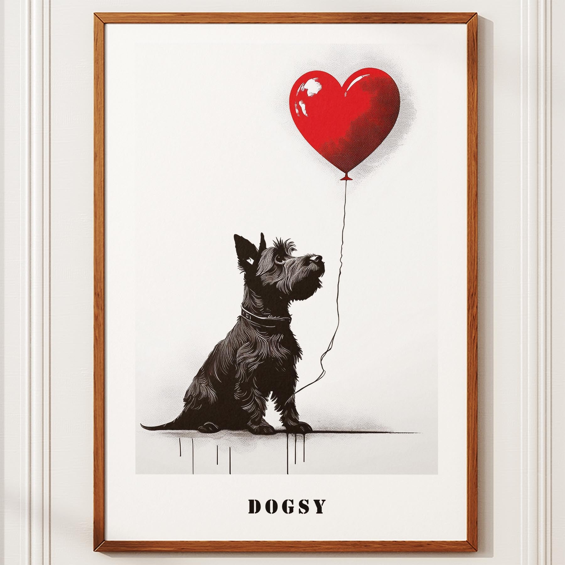 Scottish Terrier DOGSY Series inspired by the Art of Banksy with text Dogsy image 10