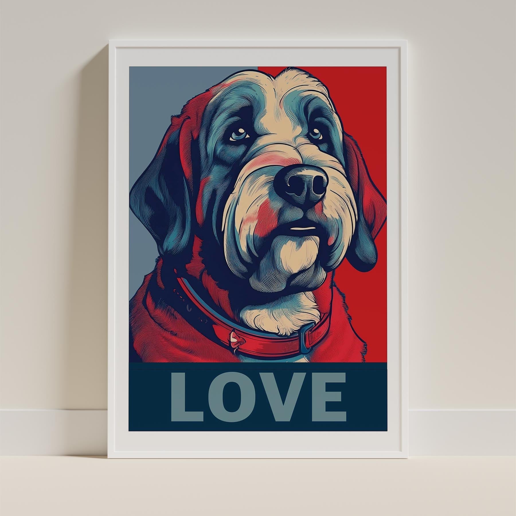 Old English Sheepdog LOVE Series Inspired by the Obama Poster image 9
