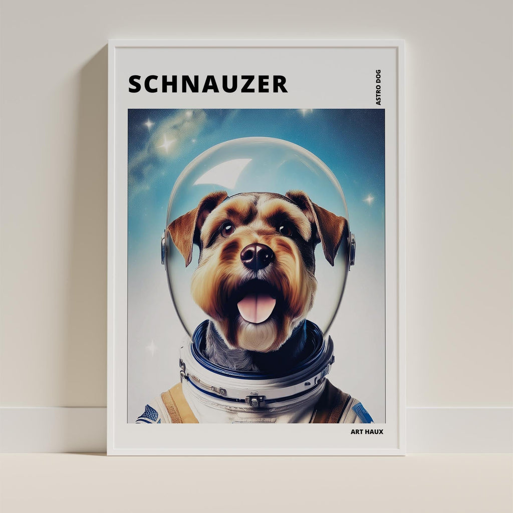 Schnauzer Astronaut Dog Series with Text Astro Dog image 9