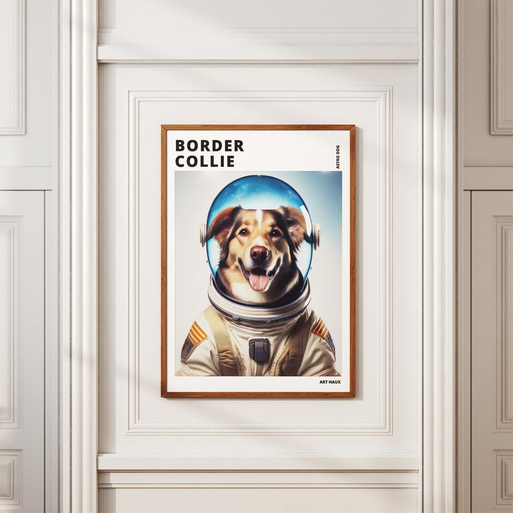 Border Collie Astronaut Dog Series with Text Astro Dog image 3