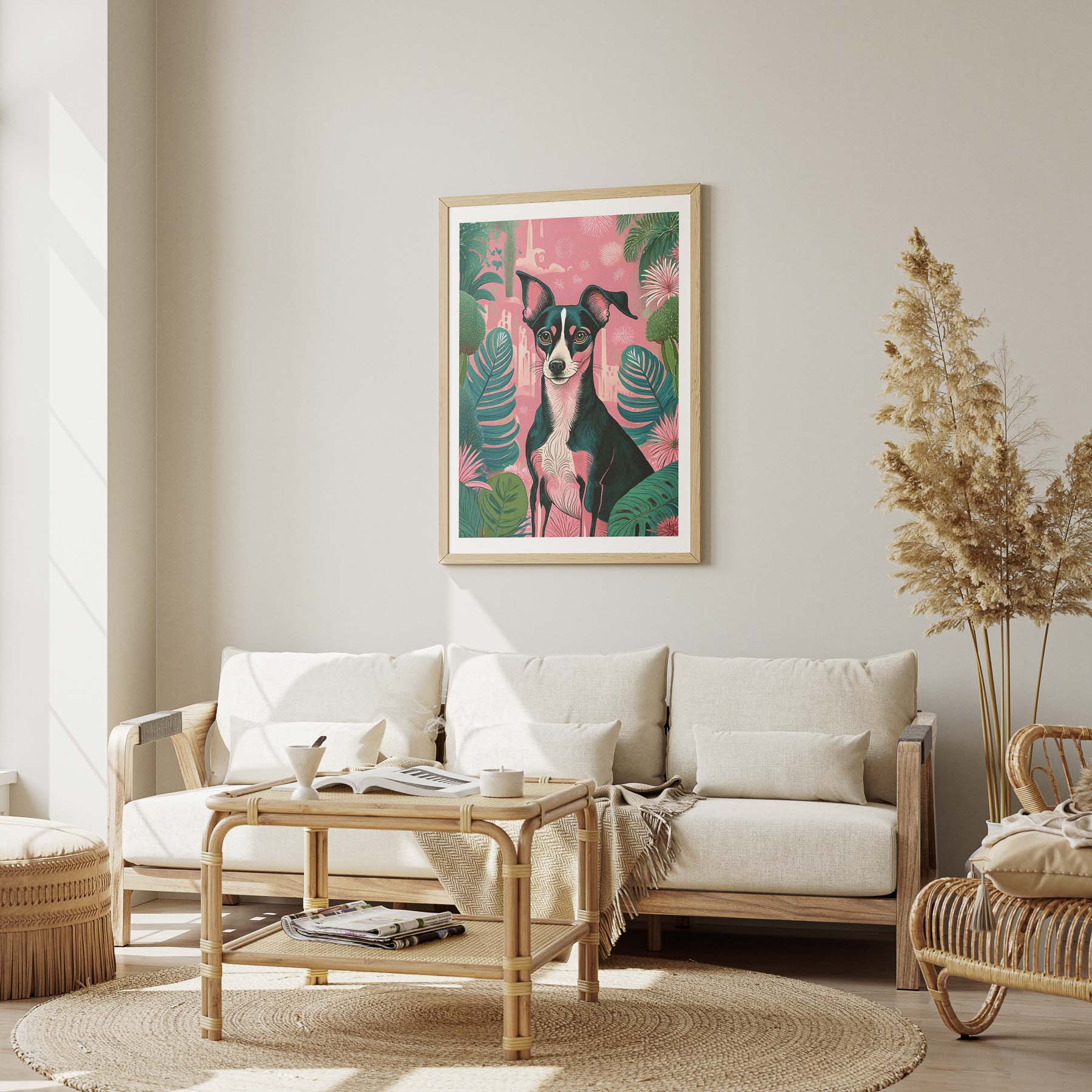 Whippet Flowery Dog image 2