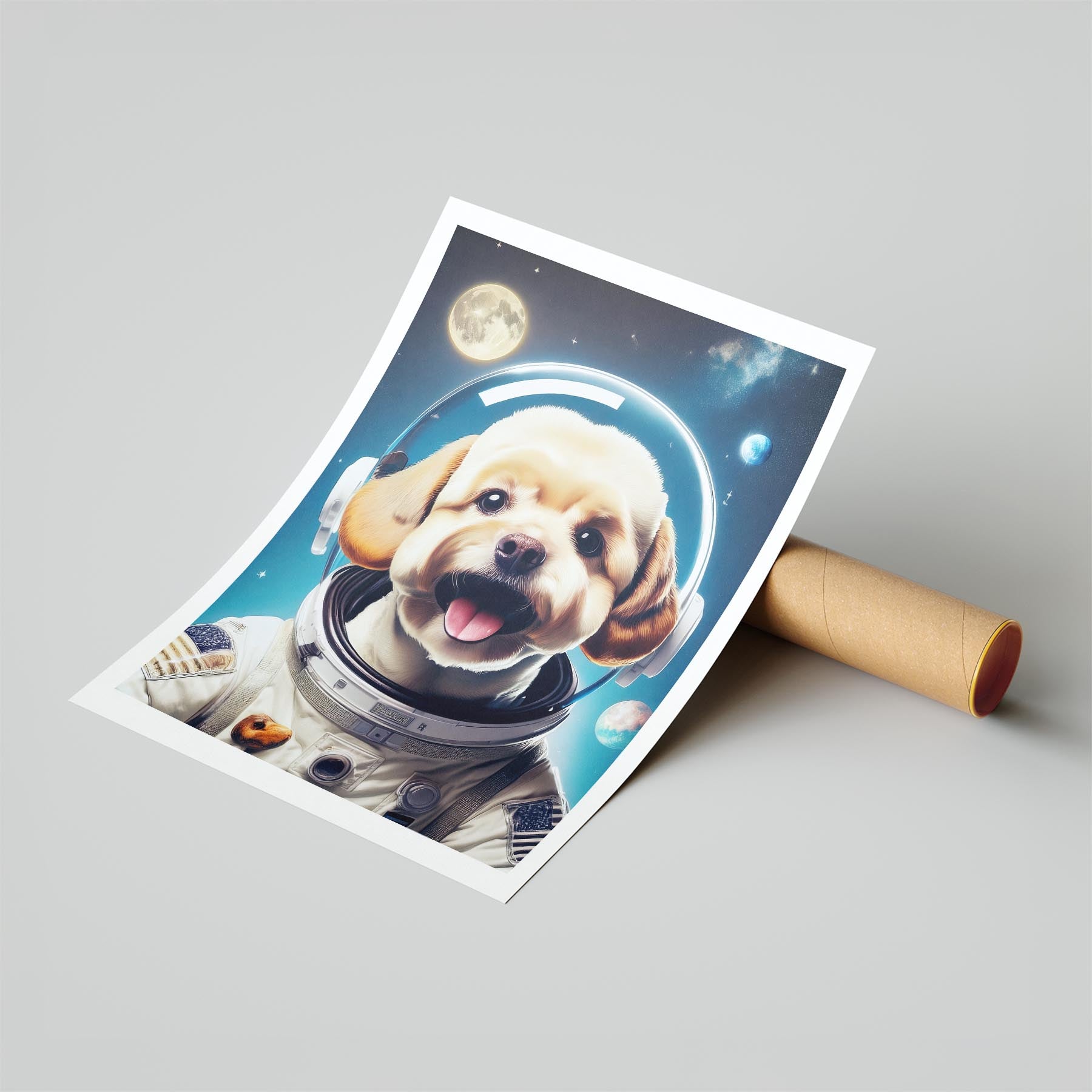 Bichon Frise Astronaut Dog Series image 6