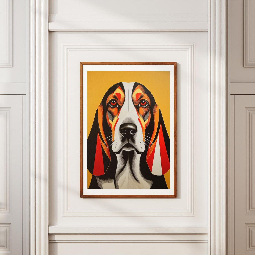 Basset Hound Geometric Orange Series image 3