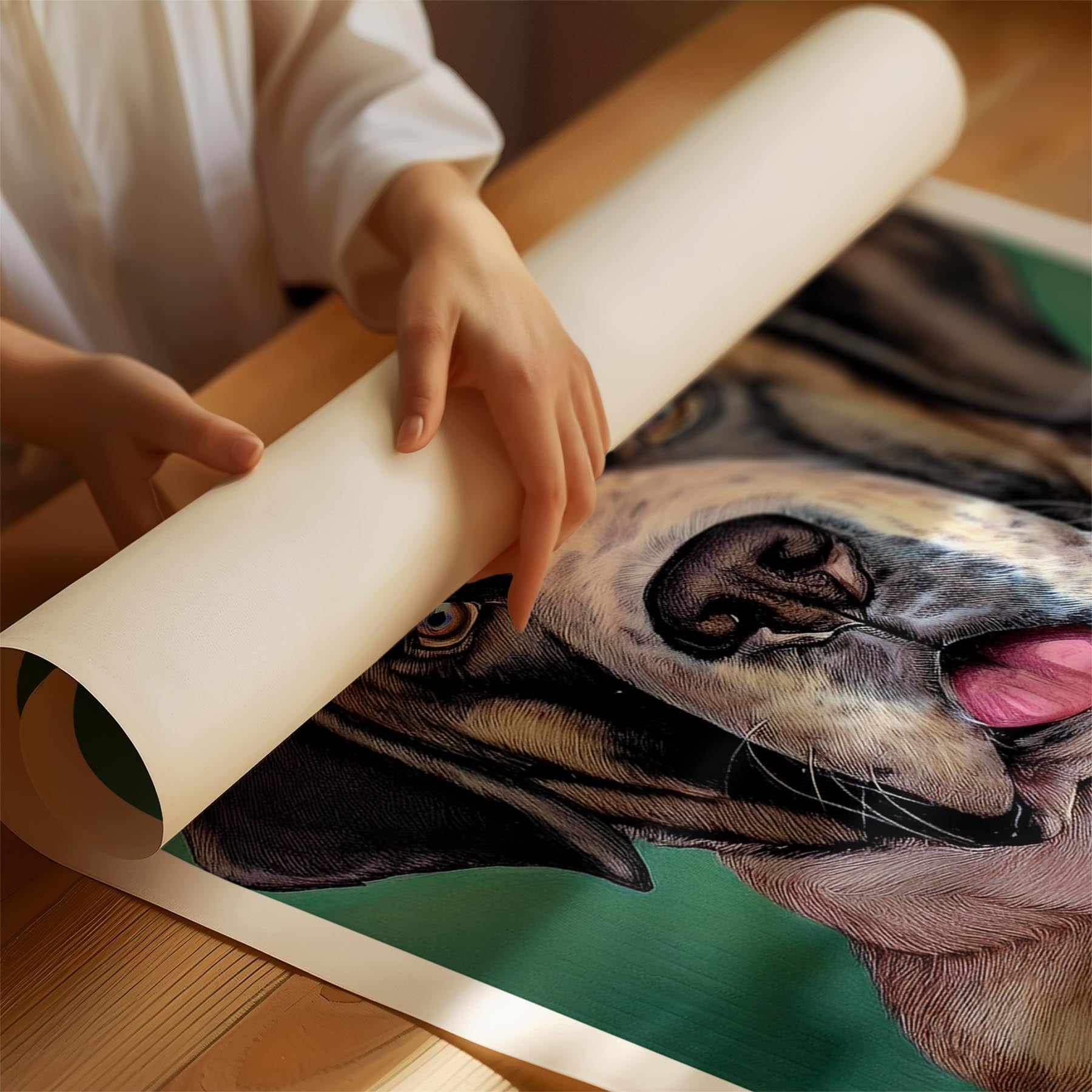 Saint Bernard Green Painted Series image 1