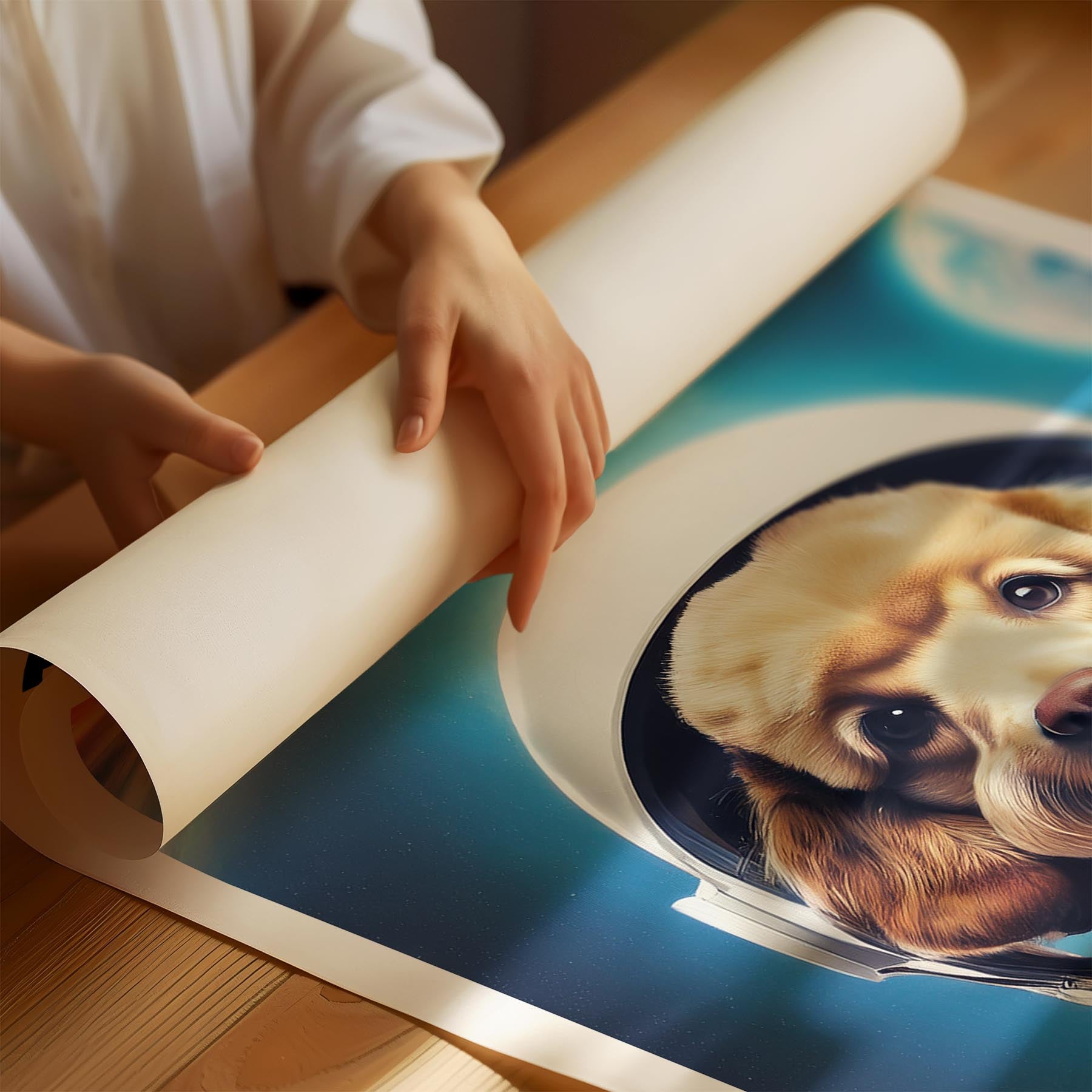 Poodle Astronaut Dog Series with Text Astro Dog image 1