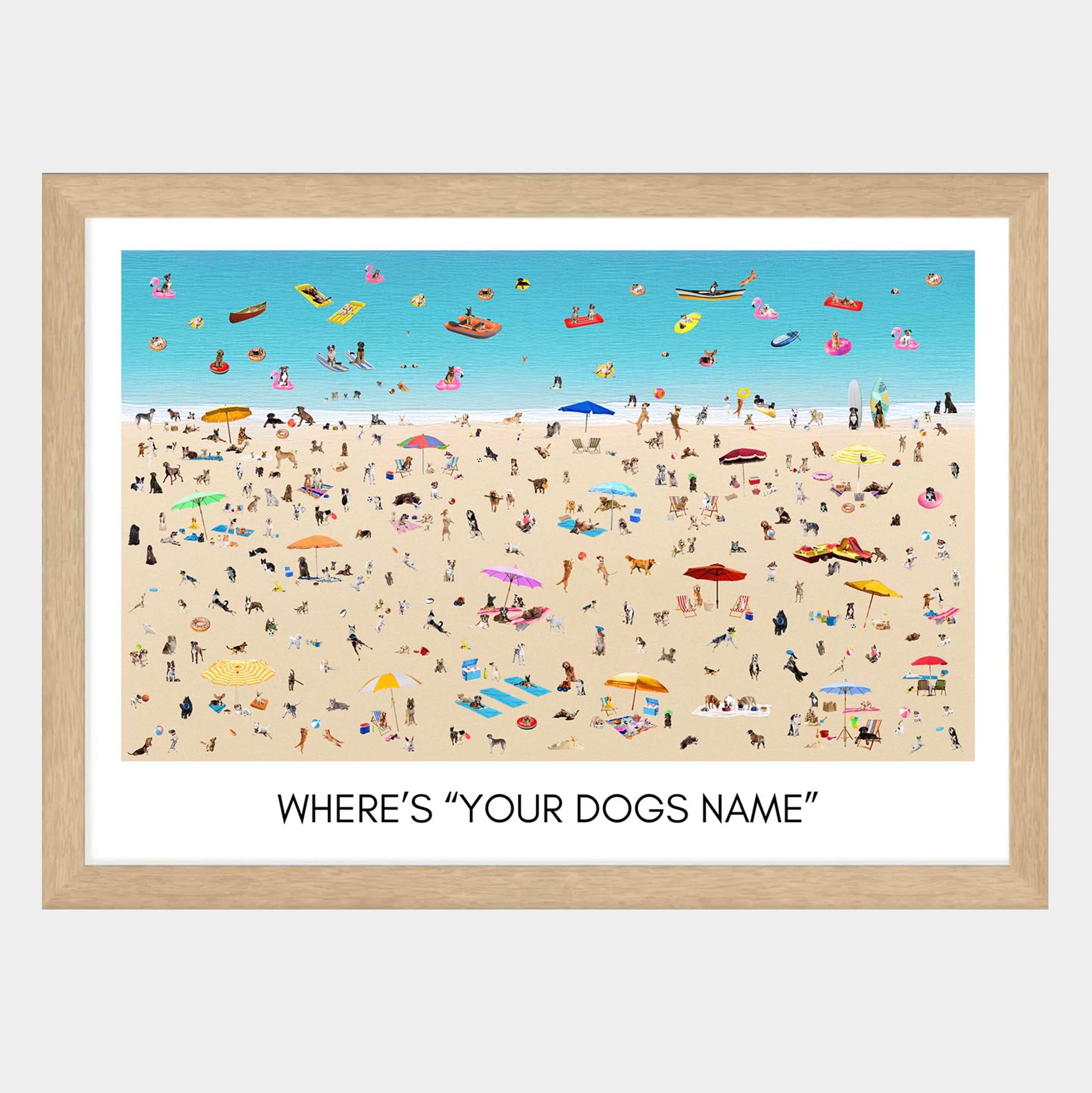 Where is Your Dog Beach Scene WITH TEXT image 0