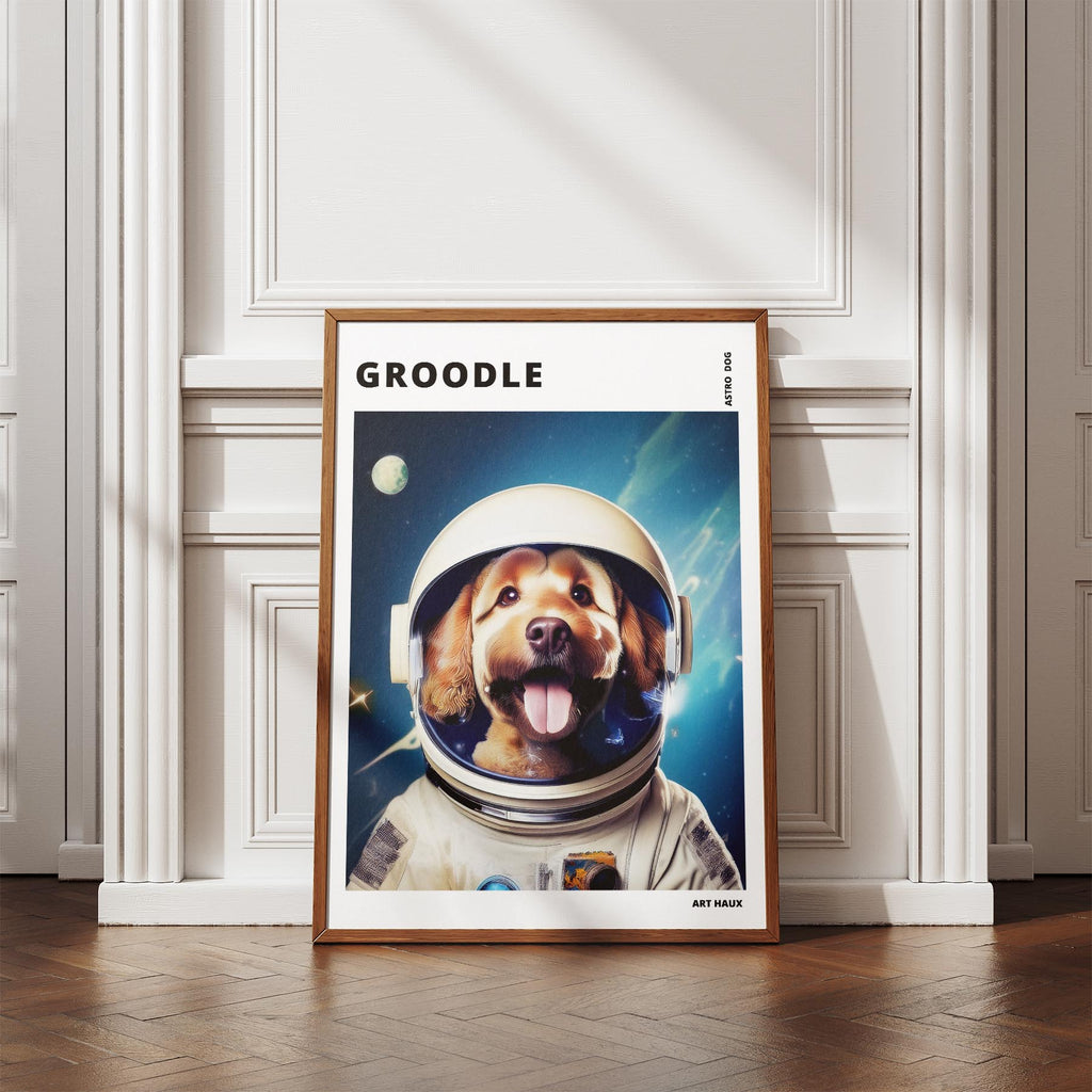 Groodle Astronaut Dog Series with Text Astro Dog image 4
