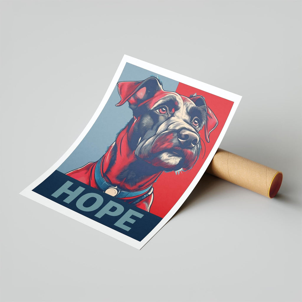 Black Russian Terrier HOPE Series Inspired by the Obama Poster image 6